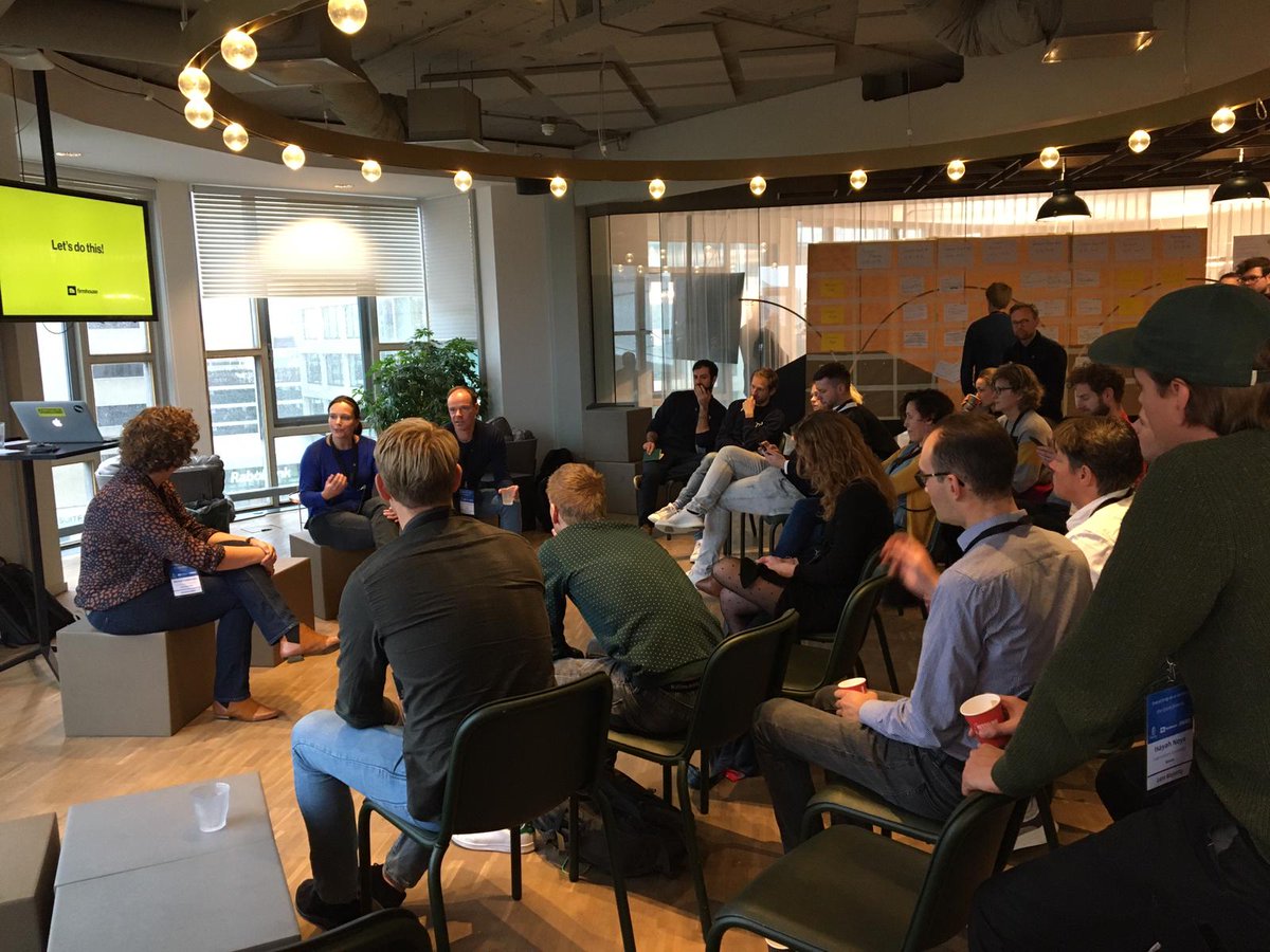 Leaninnovation6's tweet photo. The first session @ The Unconference Everything-as-a-Service by @firmhouse @emerce, warming up for #leansummit #LIS19 in Rotterdam tomorrow. https://t.co/xr8ekjS6T3