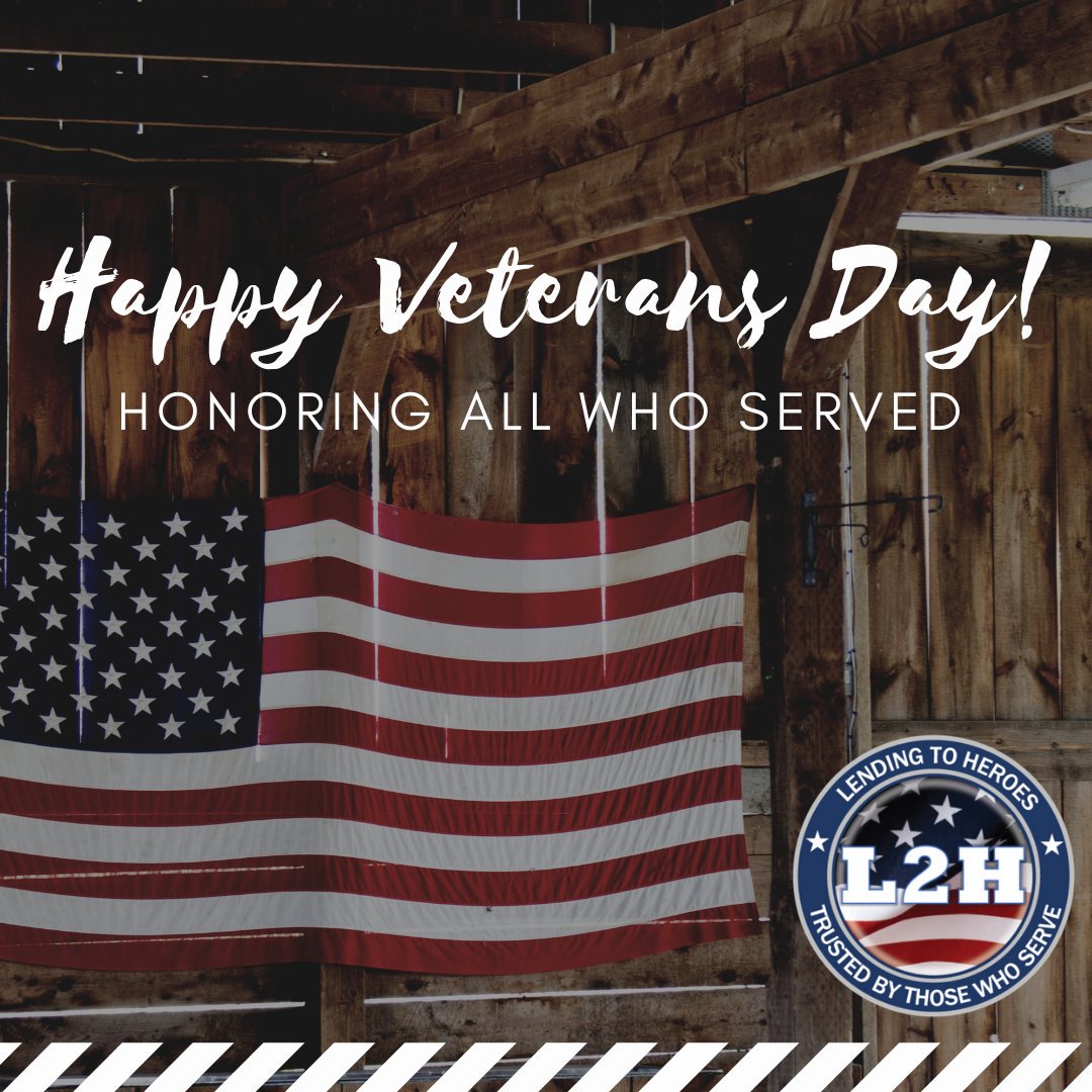 LendingtoHeroes's tweet photo. Thank you to our Veterans! We thank you for your service and sacrifices. We are forever grateful! https://t.co/L7Fir01bRq