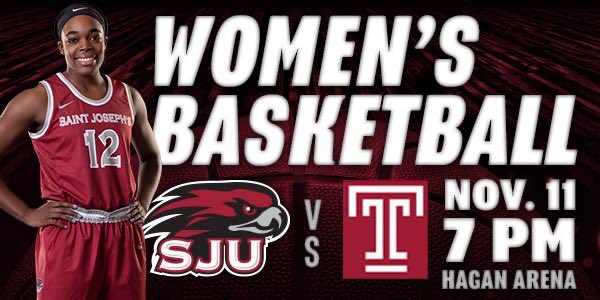 SJUHawks_WBB's tweet photo. 2019-20 HOME OPENER 🔛! 

Freshman Jaden Walker and the Hawks host Temple in Philadelphia Big 5 action tonight!

💻 ESPN+: https://t.co/akqEVLcGtt
💻 (🇪🇸🇦🇺🇮🇪): https://t.co/WbdUxwbTHt
📈: https://t.co/Plgf6vcKRT
📝: https://t.co/9nQThNF2FD

#THWND | #WingsUp https://t.co/VvMV5aT1IA