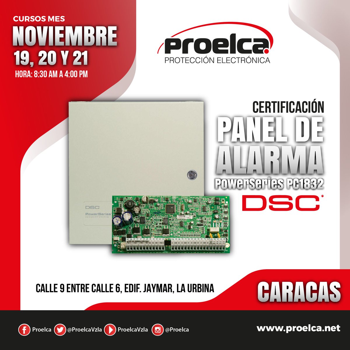ProelcaVzla's tweet photo. Cursos #proelca
Inscripciones abiertas!
Cerrando el año 2019, aprovecha la oportunidad de certificarte con el mejor equipo en #seguridadelectronica .
Para mayor información escríbenos al correo capacitacion@proelca.net. https://t.co/l0evJ5zWKd