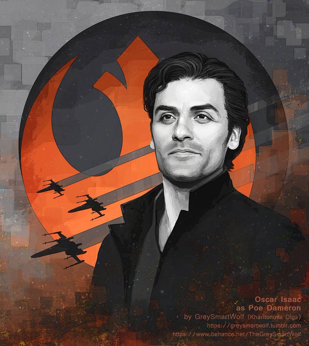 ...Poe Dameron He is awesome mix of Han Solo and James Bond, that is put in...