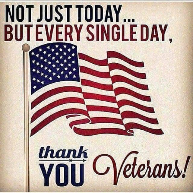 Thank you to all veterans who serve our country.