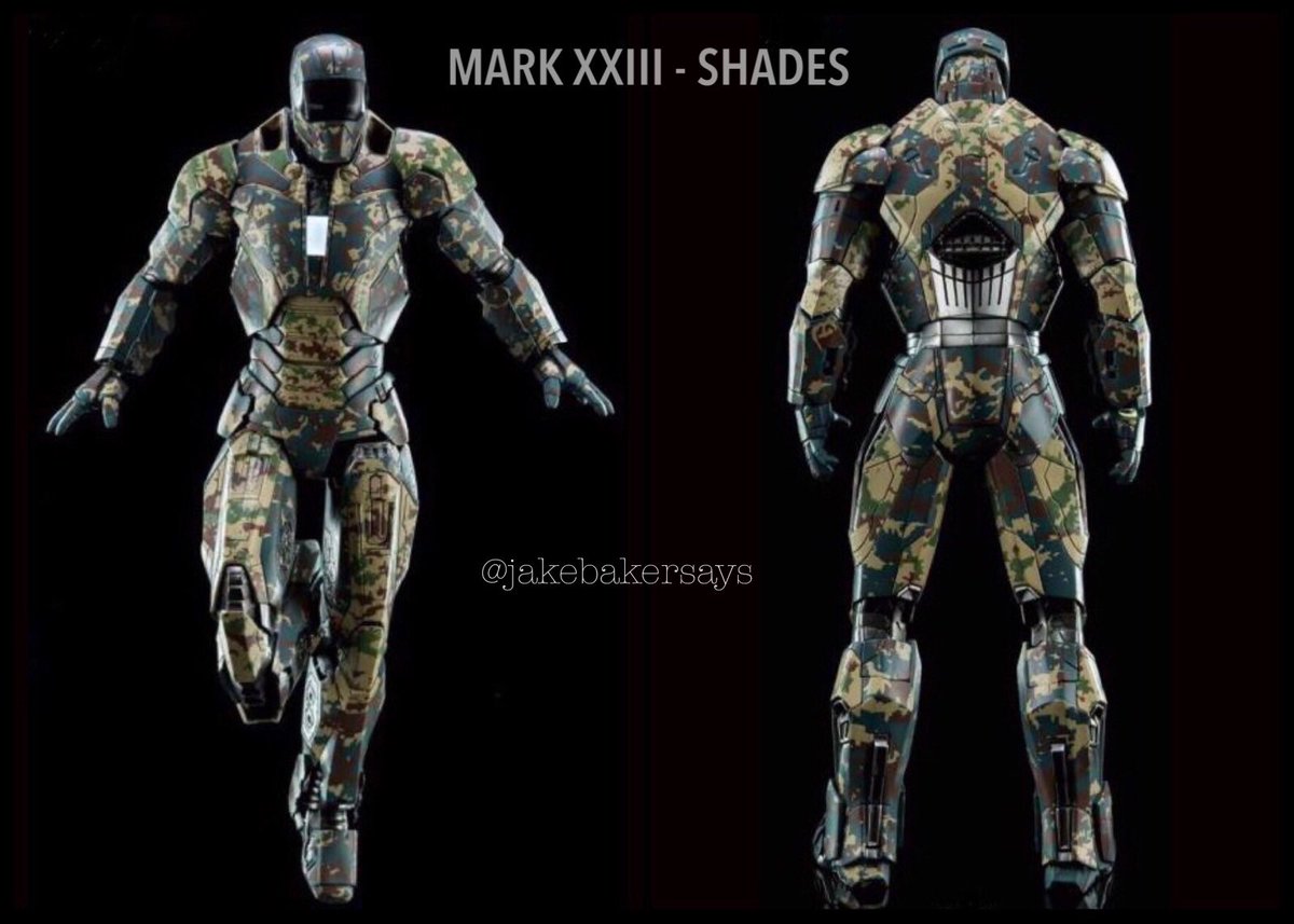MARK XXIII - Shades- Extreme Heat Suit- designed to withstand extreme heats due to the multi-layered anti-heat armor plates- could easily withstand the heat of the desert and while not tested could likely withstand the heat of molten lava without overheating the user
