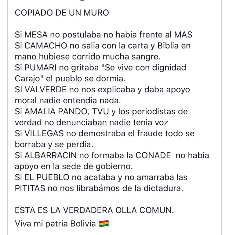 LittleJN2's tweet photo. #NoCoupInBolivia  #FraudeEnBolivia  #fraud #Bolivia #stopviolence https://t.co/XMV3uA5jWN