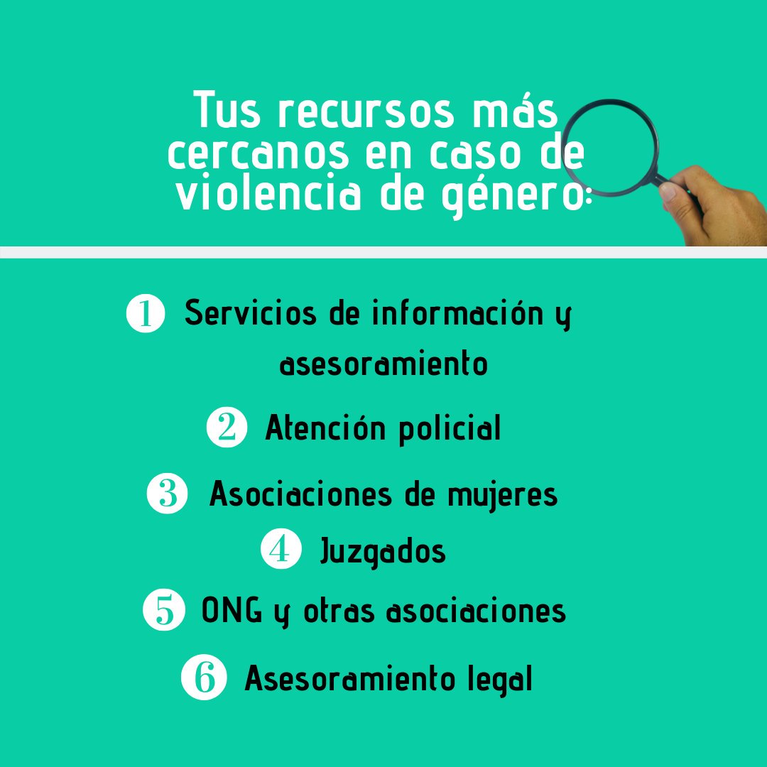 ‼️ ¿Necesitas o conoces a alguna mujer que necesite #recursos de apoyo o prevención en casos de #ViolenciaDeGénero (VG)? ⤵️

ℹ️ En este buscador de recursos, se puede localizar y visualizar todo tipo de información a la que acceder ante casos de VG.

🔗👉🏾wrap.igualdad.mpr.gob.es/recursos-vdg/s…