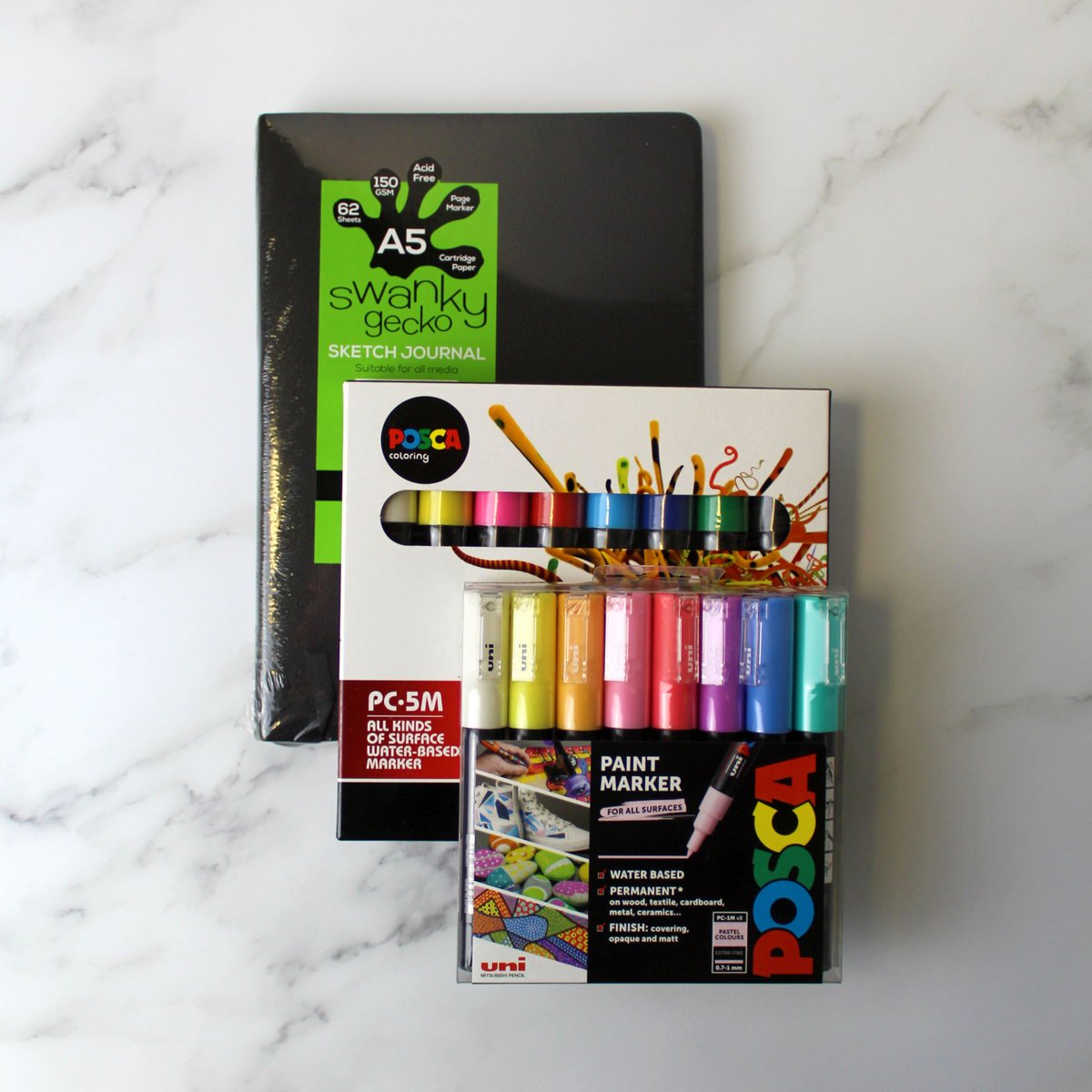 Its competition time! We're giving you the chance to win two packs of POSCA and a Art Gecko Swanky Sketch Journal, to enter:
- retweet this post
- follow <a href="/poscauk/">POSCA UK</a>
- follow <a href="/artgeckosketch/">Artgecko Sketchbooks</a>

Ends 17/11/2019 at midnight. UK only. Entrants must be over 18. #FREESTUFF #COMPETITION