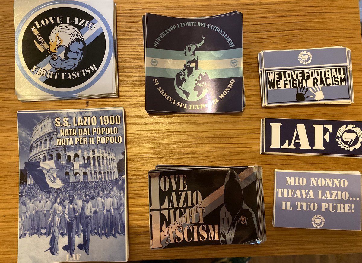 Was given a few bundles of Lazio Anti fascist stickers from the Laziale Antifascista group,so going to give them away,just retweet,will let it run till Wednesday then will pick random winners till stickers are gone