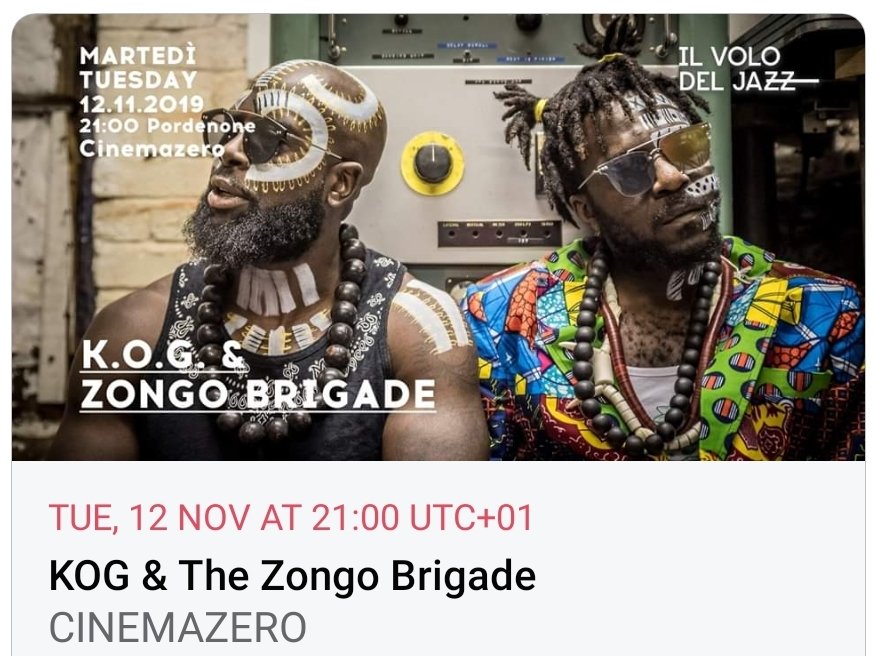 Franzvon's tweet photo. Excited to fly to Venice Italy tomorrow to play Cinemazero!! #zongomusic #kogandthezongobrigade #afrofusion #jamaica #ghana #hiphop #rap #emcee https://t.co/y923BLXxBz