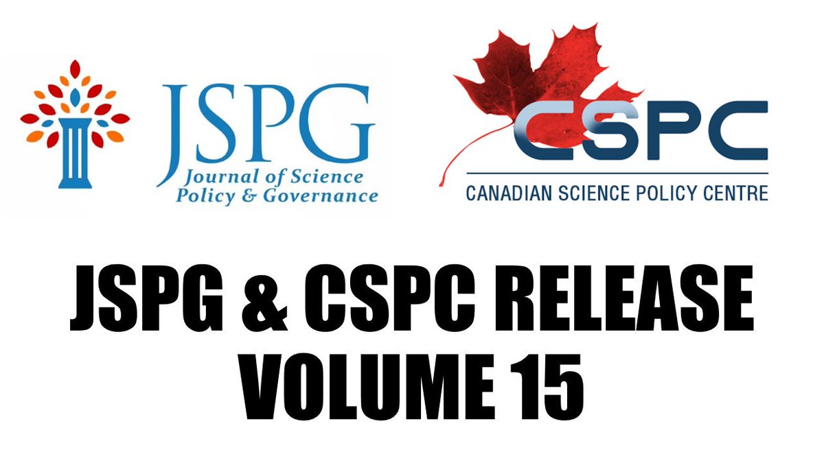 SciPolJournal's tweet photo. We are proud to announce the release of Volume 15 sponsored by the Canadian Science Policy Centre!

Volume 15 represents one of the most extensive editions of the Journal with 18 in-depth articles.

READ IT HERE: https://t.co/LYr1PHjezU

@sciencepolicy #scipol #CSPC2019 #scicomm https://t.co/d1YllkXKkd
