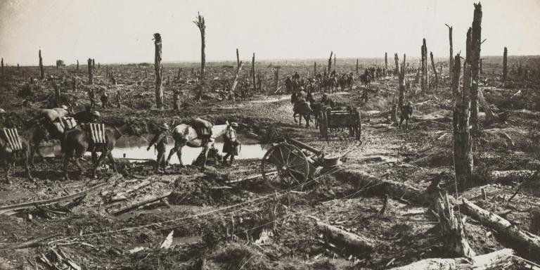 Any successful breakthrough of enemy lines was slowed down by the supply train. Advancing troops had to rely animal-drawn carts traveling over blasted, cratered ground until tracks could be laid to the new forward position.