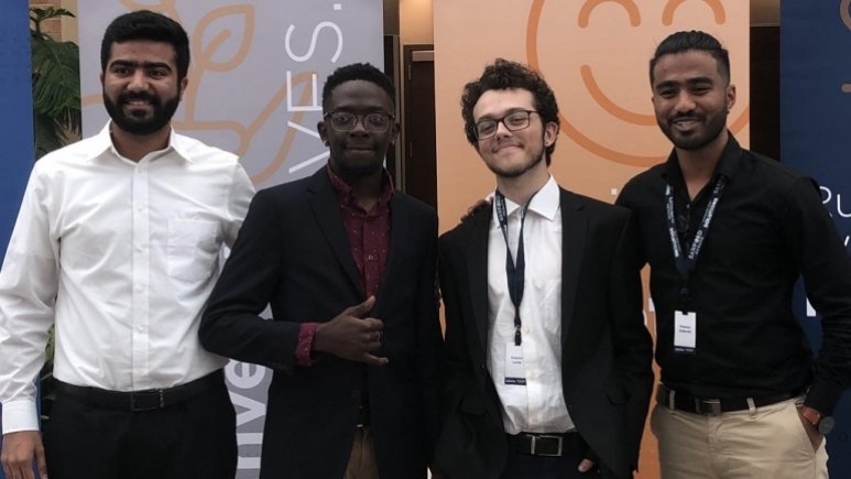 AU students Taha Afzal '21, Alexander (Jowi) Amayo '22, Daniel Leite '22 and Pawan Subedi '22 earned 2nd-place &amp; a cash prize of $7,000 at the Sanford Health Tech Summit for their medication management system, Pill Buddy.
Read more on this accomplishment! 
bit.ly/2O1OtiB