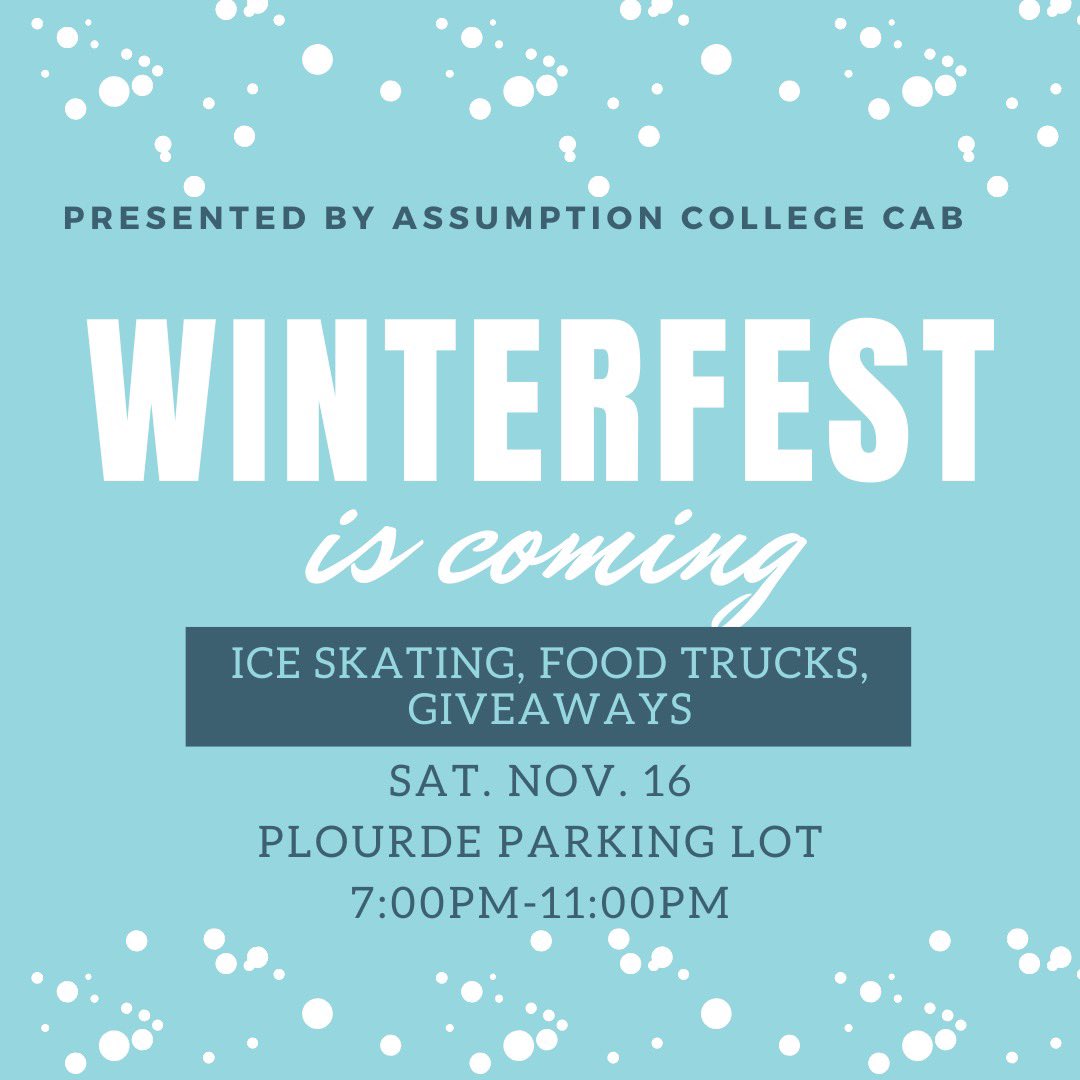 AssumptionCAB's tweet image. Winterfest is coming... we are SUPER excited for Saturday ☃️