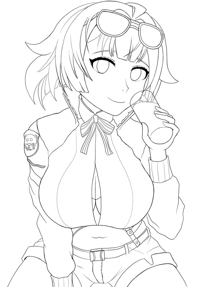 Lineart of Grizzly 