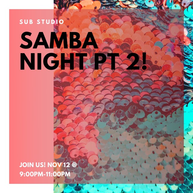 Join us for our 2nd night in the SUB studio! Can't wait to see you there!