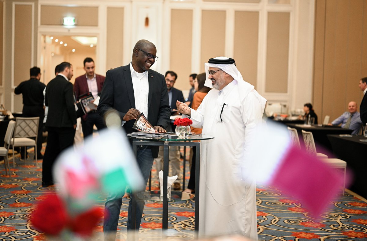 FoodDrinkWales's tweet photo. Our Meet The Buyer event is in full swing! Showcasing Welsh food and drink products to importers, distributers and hoteliers here in #Qatar #ThisisWales https://t.co/TkvrDIme9x