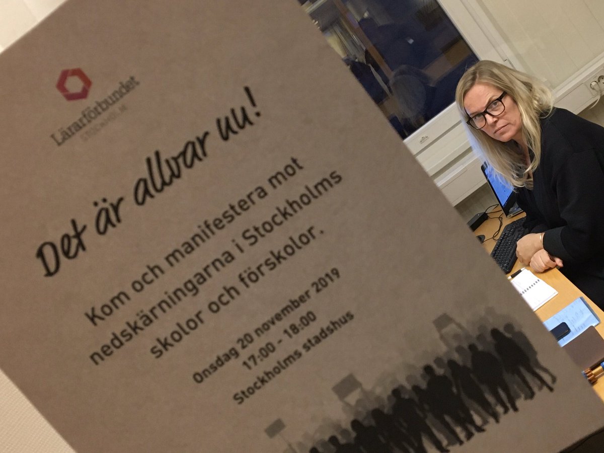 Det är allvar nu! Vi ses väl utanför stadshuset 20 november kl 17-18?  <a href="/tanjok73/">Tanja Jokitalo</a> och <a href="/LararforbSthlm/">Lärarförbundet Stockholm</a> är redo! #lokalsamlingsthlm