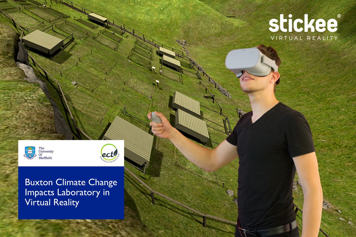 ECT_UK's tweet photo. Immerse yourself in the UK's longest-running climate change expt (Buxton) via our VR experience created with @stickeeuk. Headsets to be launched at #BES2019 conference, Belfast, so stop by the ECT stand (Table 11)! @BritishEcolSoc #LTER #ecology #ClimateChange #grassland #scicomm https://t.co/m65dQS5KfA