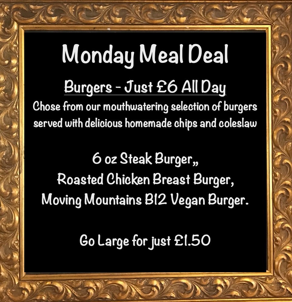 OldeCustomHouse's tweet photo. Monday Meal deal @OldeCustomHouse get your teeth into one of our delicious burgers with Coleslaw and Homemade chips all for just £6 #burgers #burgerday #mondaymealdeal #Chester @chester_visit @chestertweetsuk #treatyourself #dontwanttocooktoday https://t.co/5iGynS0WaK