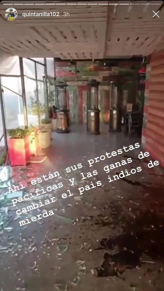 Javierajohannah's tweet photo. Un “deportista” que lamentablemente nos representa en el mundo (Rally) Borró las historias pero aquí están, para que no nos olvidemos. Ser indio no es algo negativo y pedir militares a las calles, es inaceptable
Ig: @quintanilla102 fb: Pablo Quintanilla #NuevaConstitucion #Chile https://t.co/fTj8DJjriu