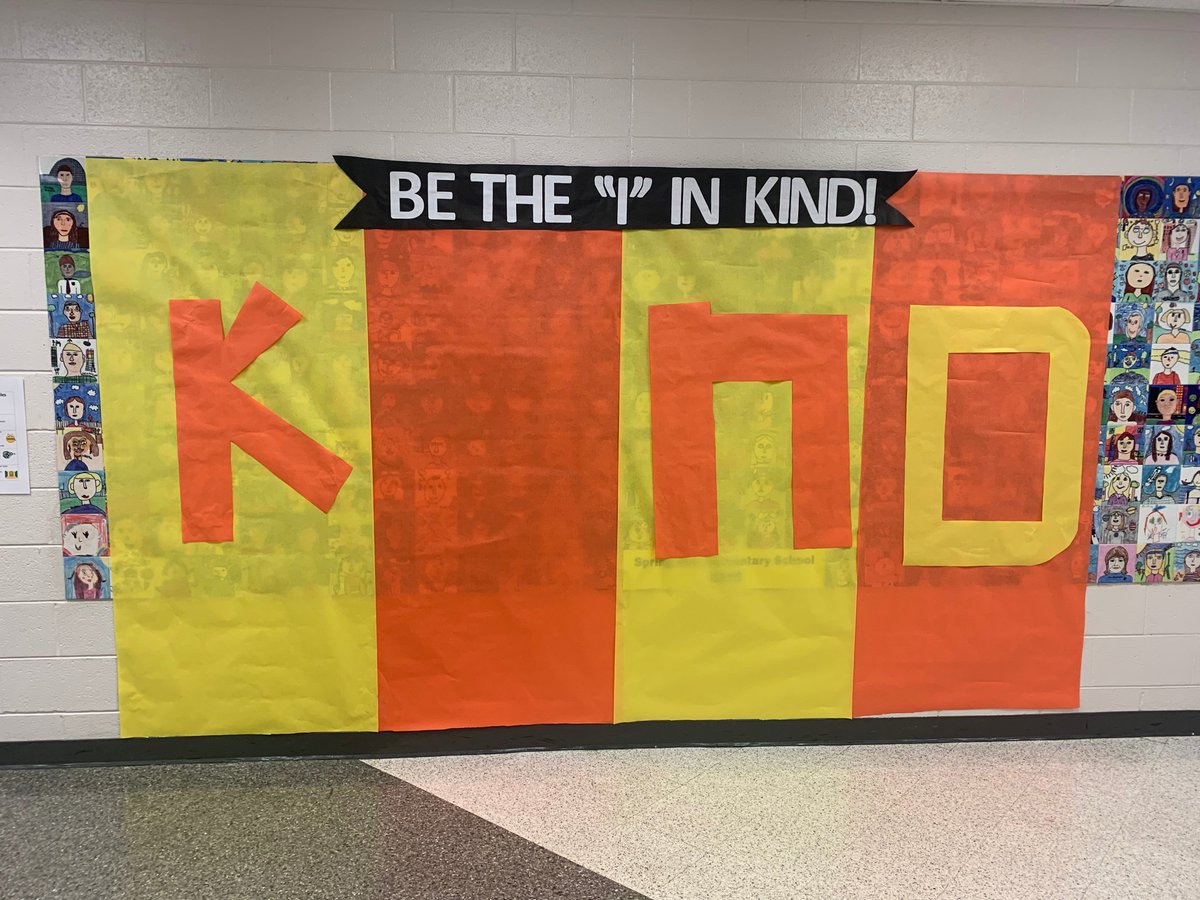 SRESCounseling's tweet photo. Now we just need "U" to be the "I" in KIND!💛#WorldKindnessDay #SpringRunFun https://t.co/ZAmP8HSCm4