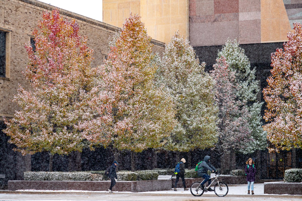 mattcashore's tweet photo. Kinda scenic when the first snow falls before the leaves are off the trees: https://t.co/lG80e9AeQN