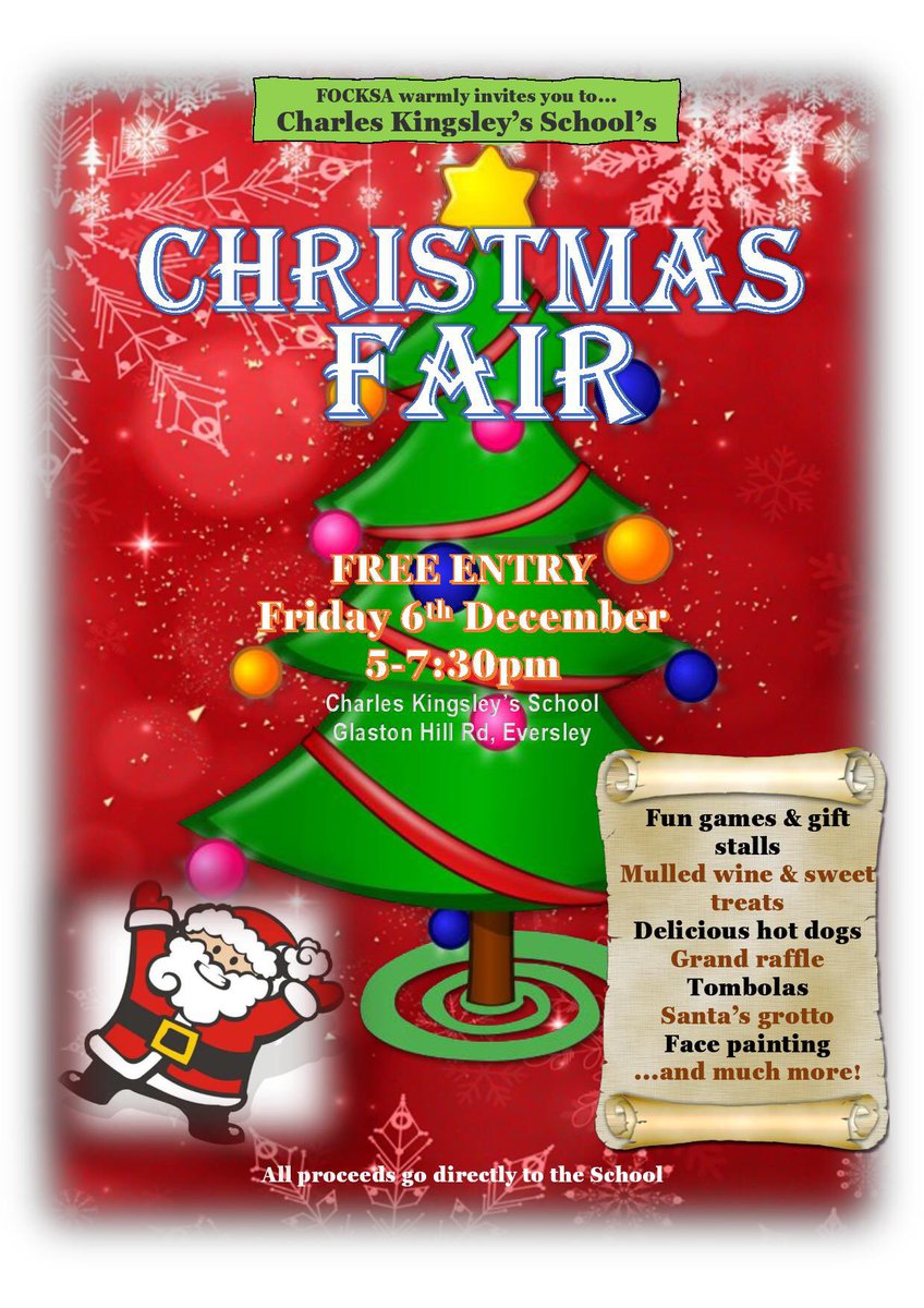 The Charles Kingsley’s School Christmas Fair is on Friday 6 December from 5-7.30pm. It’s always lots of fun for all the family and helps raise vital funds for the school. Please add it to your calendar today. 🎅🏻 https://t.co/HCTx4rOfcc