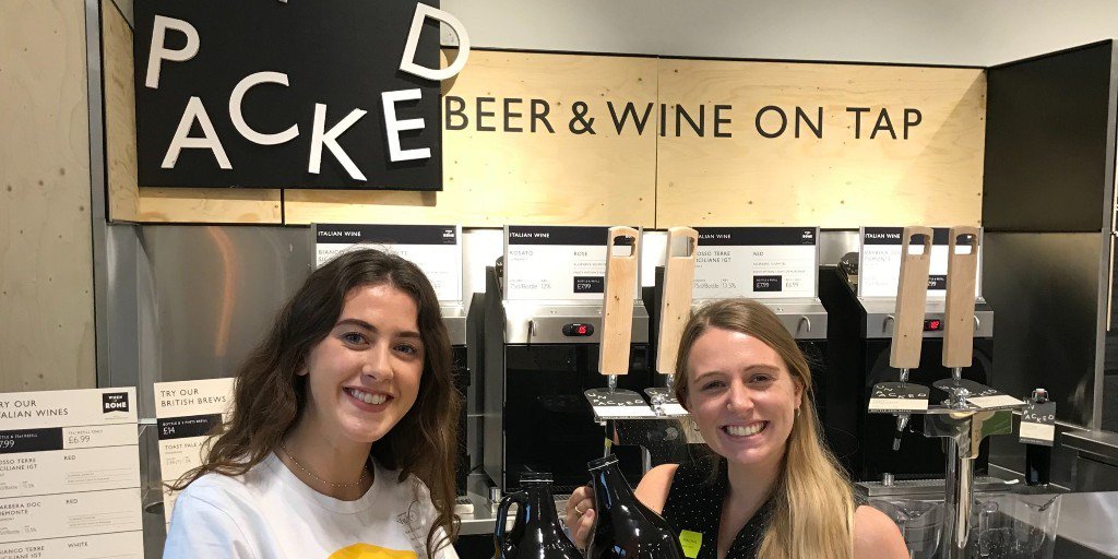 ToastAle's tweet photo. Whoop whoop! @waitrose have opened a #WaitroseUnpacked in #Wallingford, meaning more food and drink (like ours 😜) that's plastic free, package free and waste free. Now that's something to celebrate 🍻♻️#HeresToChange #Unpacked https://t.co/jYYhdc63oy