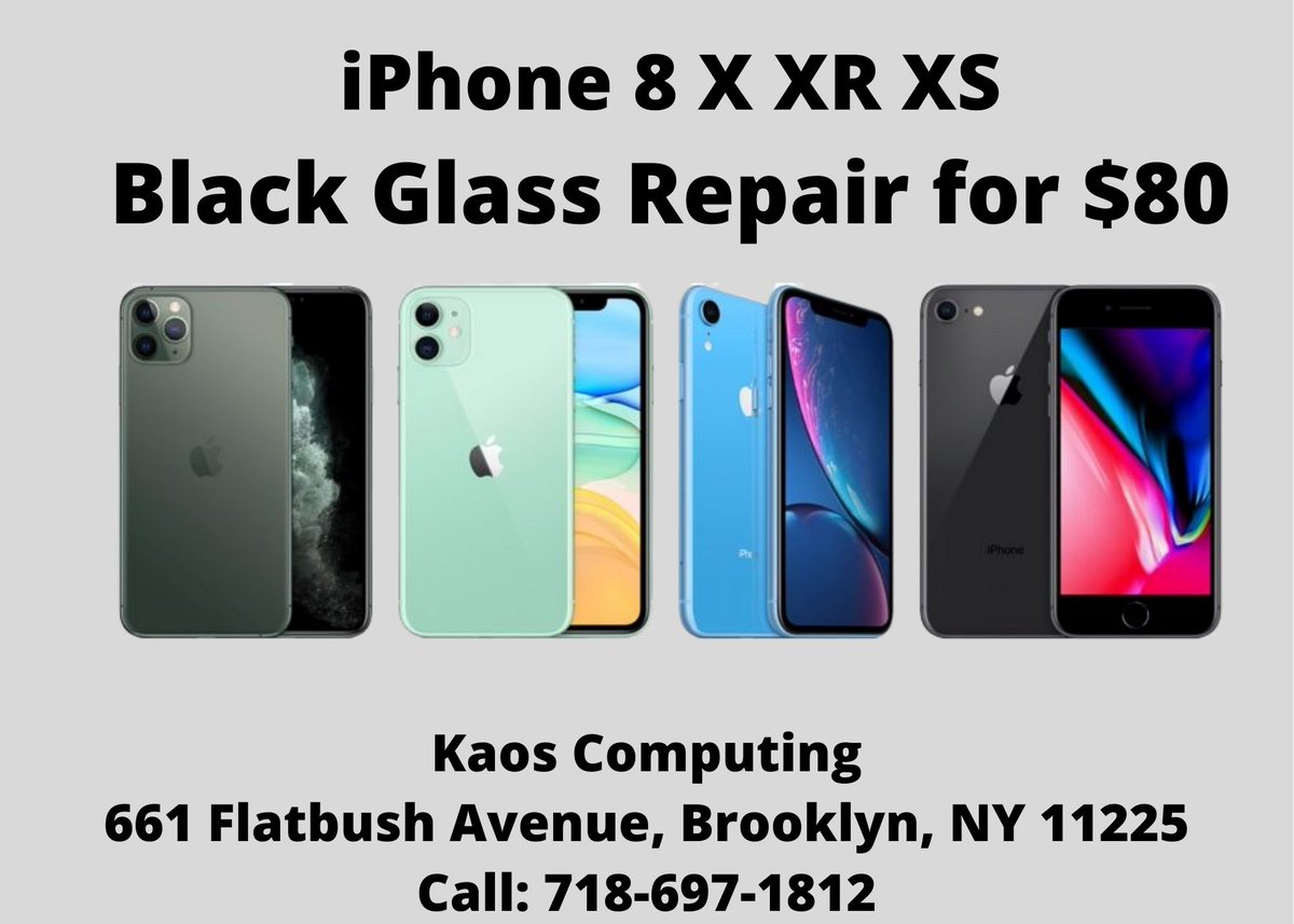 king_unlock's tweet image. iPhone 8 X XR XS
Black Glass Repair for $80👍

Kaos Computing 661 Flatbush Avenue Brooklyn NY 11225

☎️ 718-697-1812

#iphonerepair #iphonelcd #iphonebackglass #iPhoneXR #iPhone8 #iPhoneX #iPhoneXS