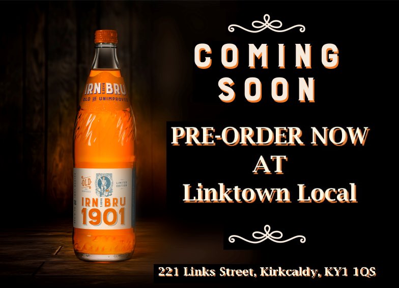 LinktownLocal's tweet photo. 🔶WIN A CASE of FULL Sugar IRN BRU 1901🔶
Simply ‘Like &amp; Retweet’ to enter

Pre-Order full cases INSTORE NOW

We are EXPECTING delivery wk begin 25/11/19

Simply pop instore &amp; Pre-Order your case now. we will guarantee to get you it First! 
#LinktownLocal #FullSugar #IrnBru https://t.co/XpddMOaVPm