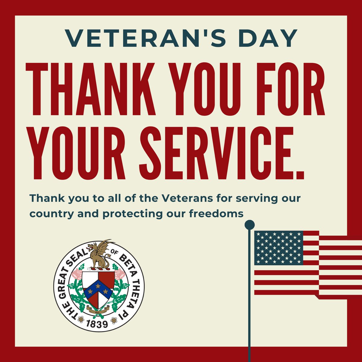 We are forever thankful for those who have served and protected our freedoms