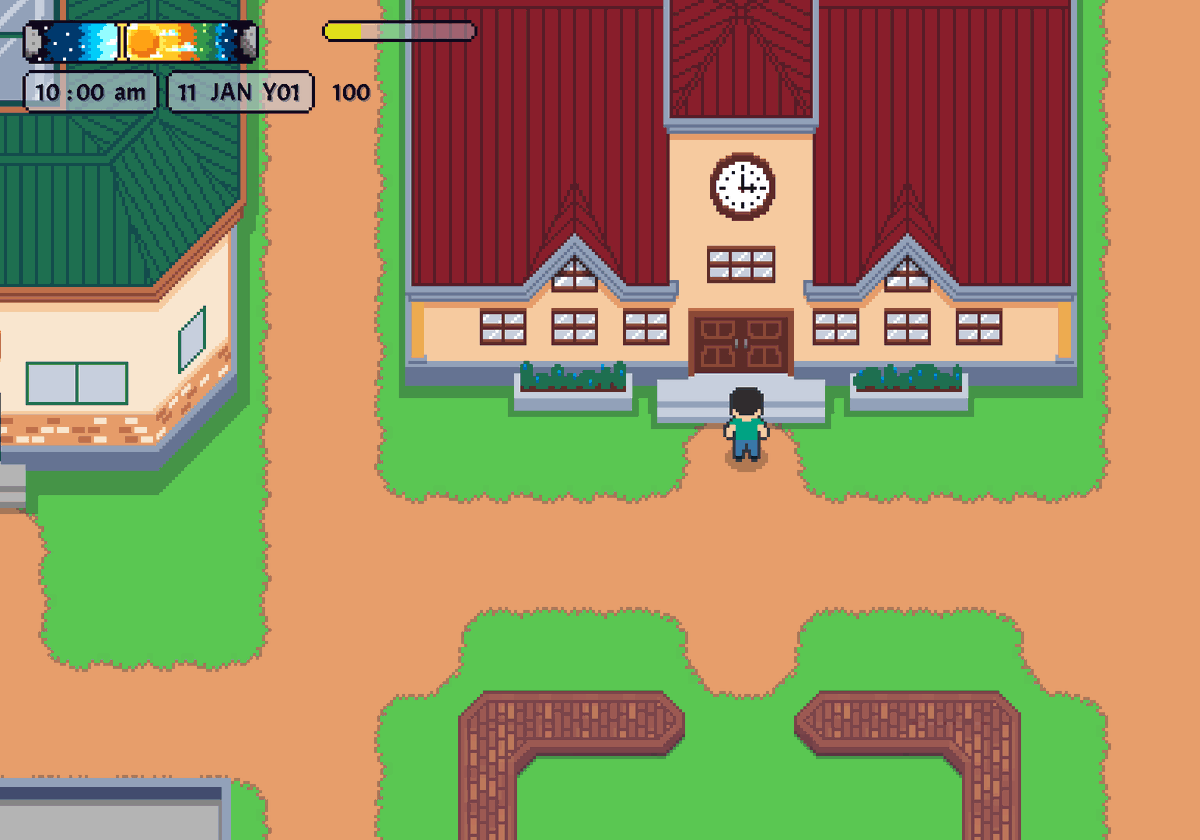 GamesByMarrack's tweet photo. screenshot of the townhall from the game im currently working on  #unity #2d #pyxeledit #indiegames #indiedev #gamedev #gamedevelopment https://t.co/wa1TUfq4Ac