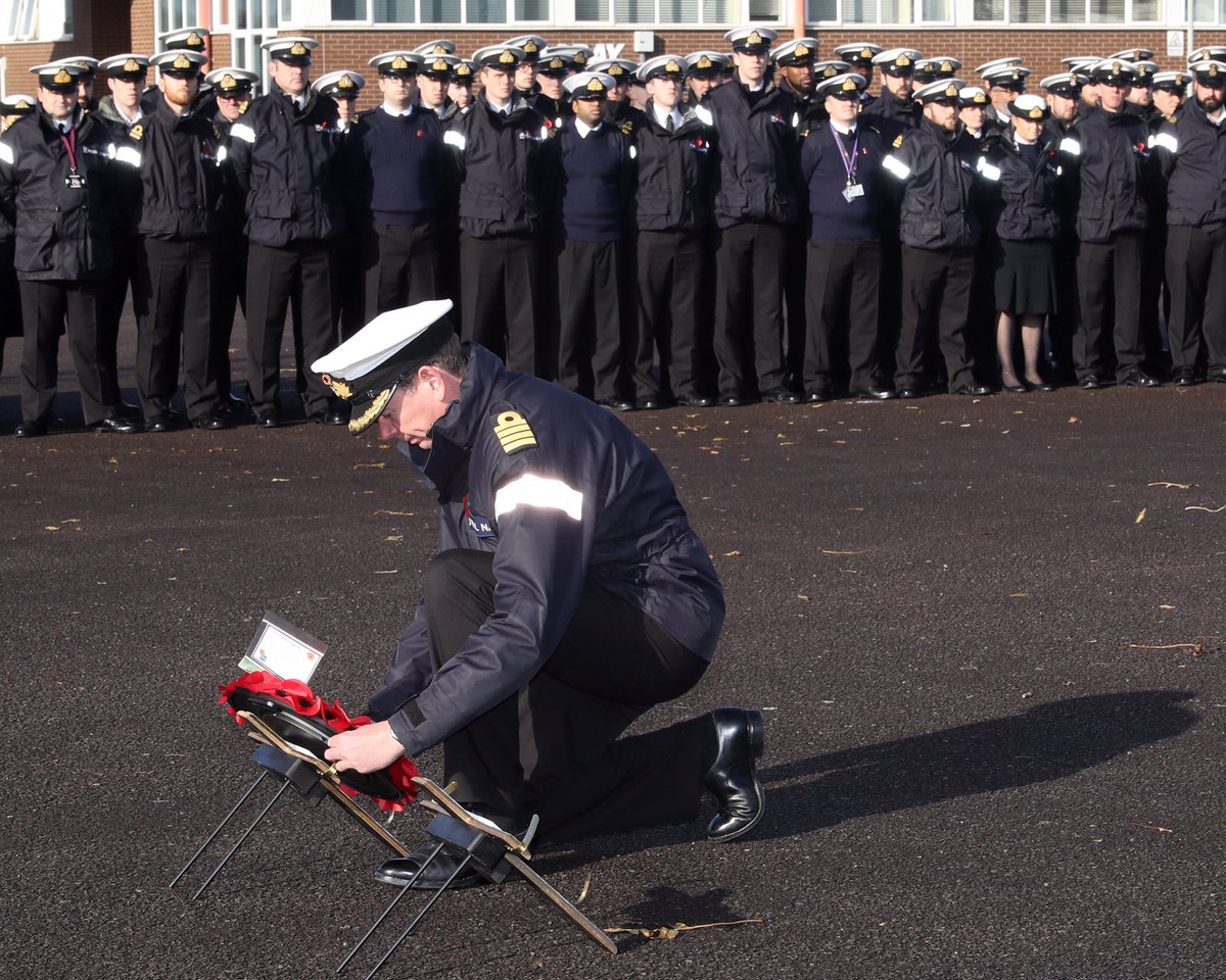 HMSsultan's tweet photo. HMS SULTAN HOLDS DRUMHEAD CEREMONY
Personnel from across HMS Sultan came together as one to remember those who made the ultimate sacrifice for their country at a Drumhead Ceremony on Armistice Day. https://t.co/EYB5RCKaML