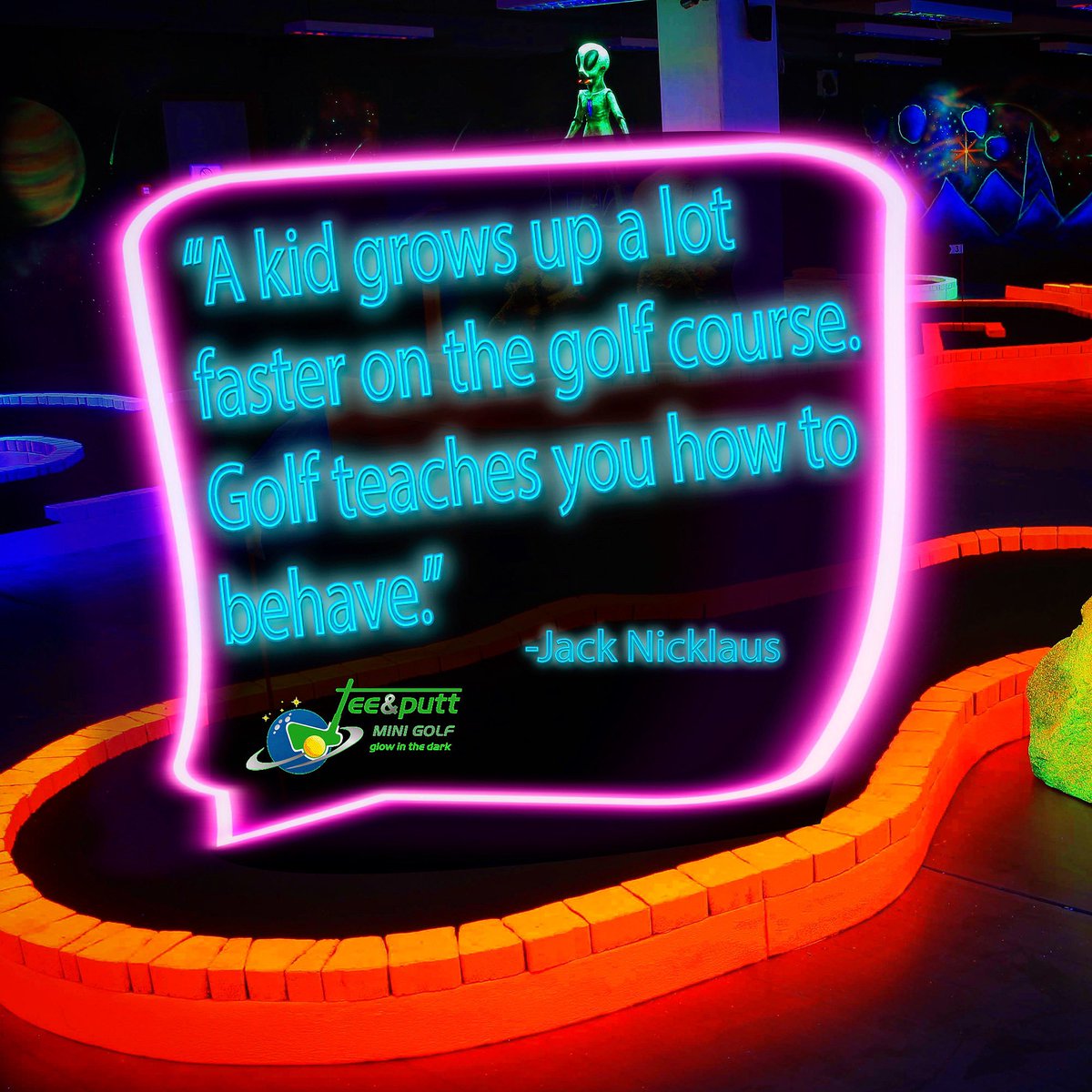 MiniGolfDubai's tweet photo. Make sure to bring your kids to Putt around with us as Golf teaches them how to behave. 

#minigolf #golfers #golfing #putter #putting #golf #glowinthedark #mondaymotivation #birthday #kidspartyideas #brithdayparty #fununlimited #teambuildingevents #events #funplace https://t.co/V4950KPTJD