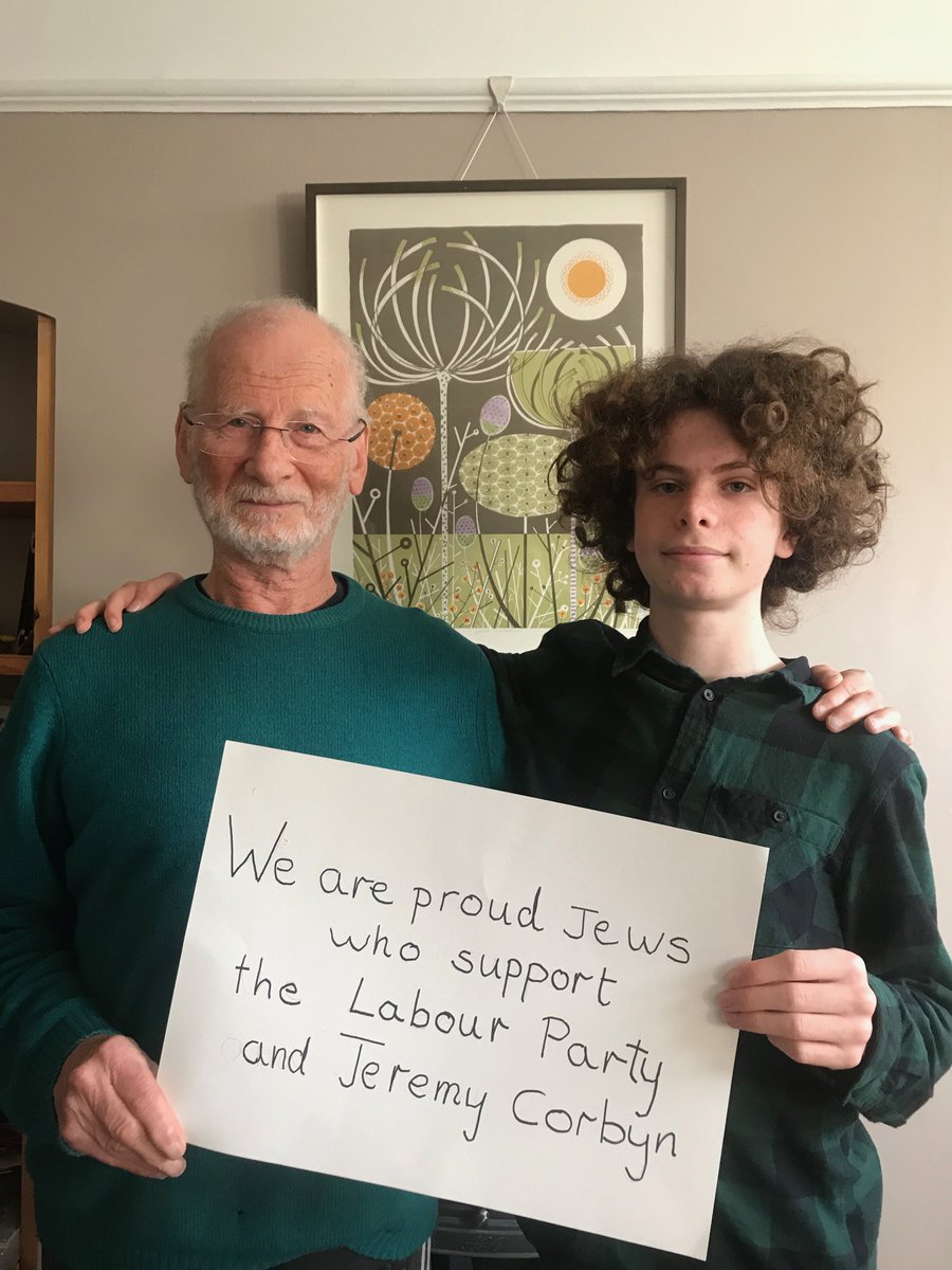 ed_nonsense's tweet photo. My grandson and I are proud Jews. We abhor antisemitism and all racism. We support the Labour Party and Jeremy Corbyn, a lifelong antiracist. Read the misinformation campaign in Bad News for Labour. @JewsAgainstBoJo @JVoiceLabour #Jews4Labour #labourantisemitism https://t.co/cR8KLcrjey