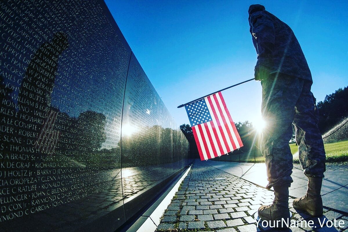 Happy Veterans Day! 🇺🇸 You can help observe this special day for all the men and women who we honor today by attending a ceremony or taking a veteran you know out for a meal. THANK YOU TO ALL OUR VETS!
YourName.Vote 
#VeteransDay #VetAppreciation #WeLoveVeterans #Vet