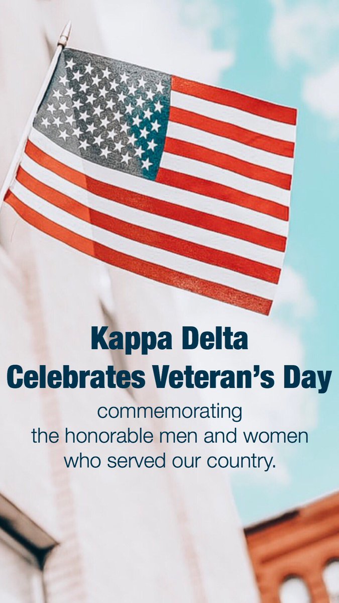 Kappa Delta wishes everyone a happy Veteran’s Day! Take today to say thanks to a Veteran in your life for their selfless service to our country!