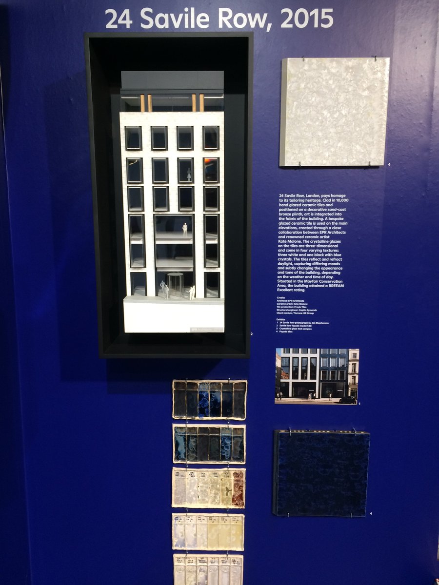 PETERKENTINFO's tweet photo. Building with Ceramics exhibition #HandHeldToSuperScale @BuildingCentre until 31 Jan 2020 - https://t.co/DZEBzfOijR - 24 Savile Row by @EPRarchitects with @KateMaloneTweet and @richmillerpots https://t.co/bOqkqkcnuN