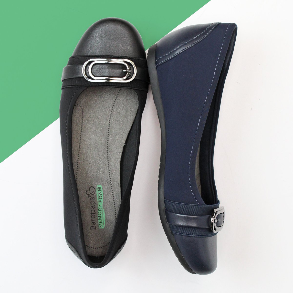 baretraps memory foam flats