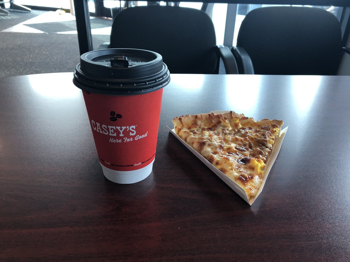 Great start to a cold Monday morning!!!!
#caseyspizza