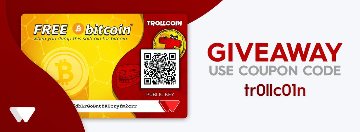We are giving away 100 @trollcoinbase cold storage cards, the first 25 are up for grabs right now!

Use coupon code "tr0llc01n" at checkout to receive one free $TROLL storage card:

whopper.io/product/trollc…

Follow us at <a href="/WhopperCrypto/">Whopper</a> to be the first in line for the next batch!