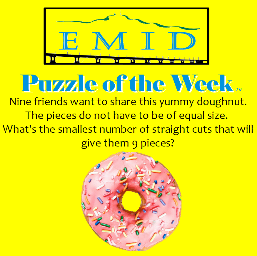 EMID_team's tweet image. #EMIDPuzzleoftheWeek 10
#EMID2020
#EMIDpotw
Good luck!
Answer &amp;amp; a new puzzle coming next week!
@morganacademy1 
@StJohnsOfficial
@stpaulsdundee
@BaldragonAcad
@BraeviewAcademy
@Grove_Academy
@Craigie_High
@DundeeNumeracy
@MathsScot
