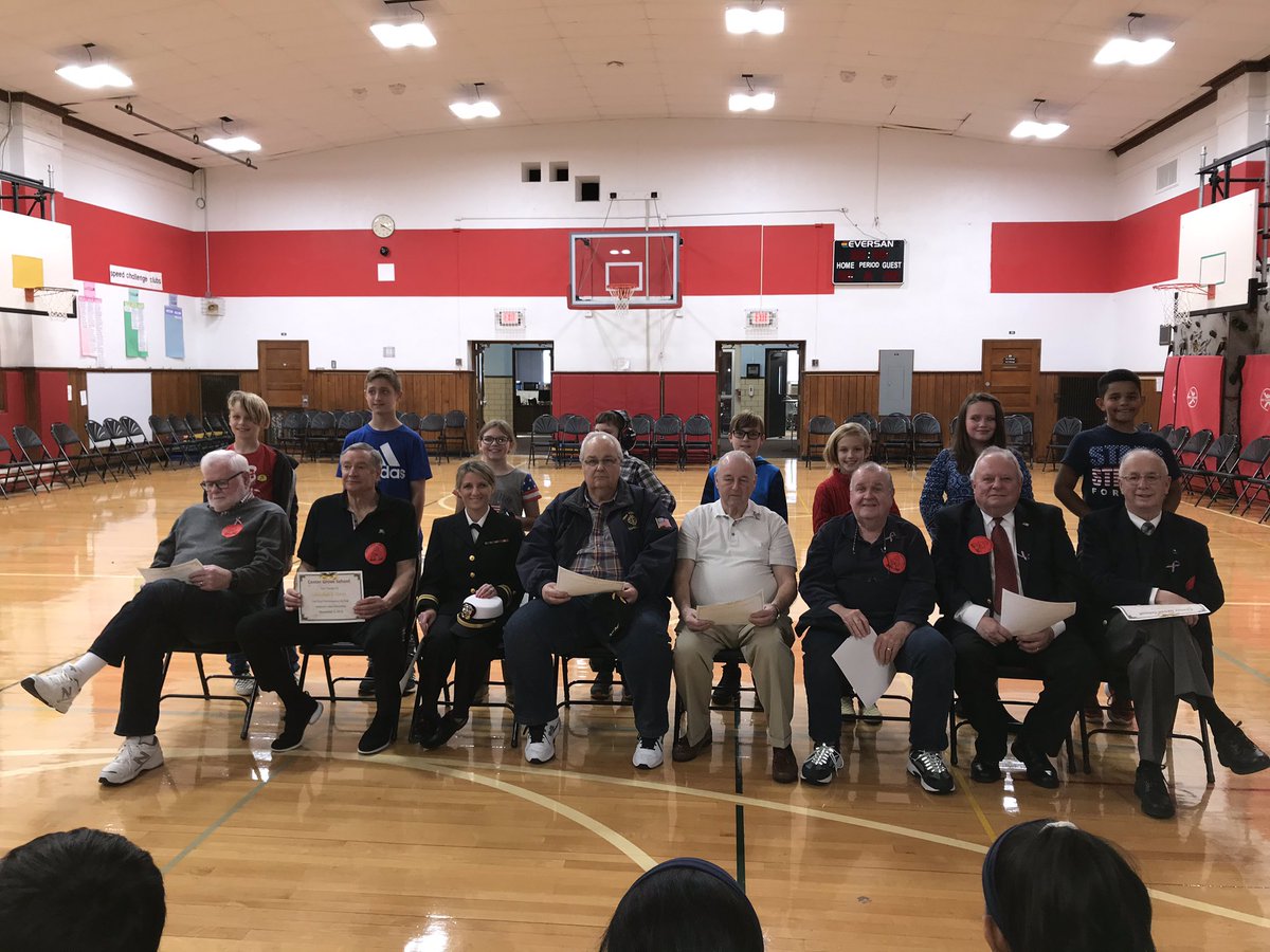 A special thank you to our CG Veterans for being part of our assembly last week! <a href="/CenterGroveES/">Center Grove</a>