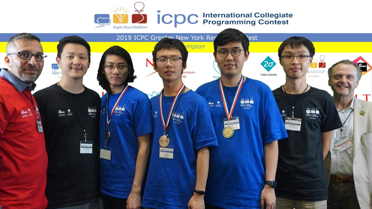 NAPCNews's tweet photo. Excellent job by 🏅Columbia-ūnus🏅NYUCIMS-TEAM1 and 🏅 Princeton-1 for placing 2nd, 3rd and 4th  in the 2019 ICPC Greater NY Regional Contest!  #ICPCGNYR #ICPCNAC https://t.co/ecUbolPWJz