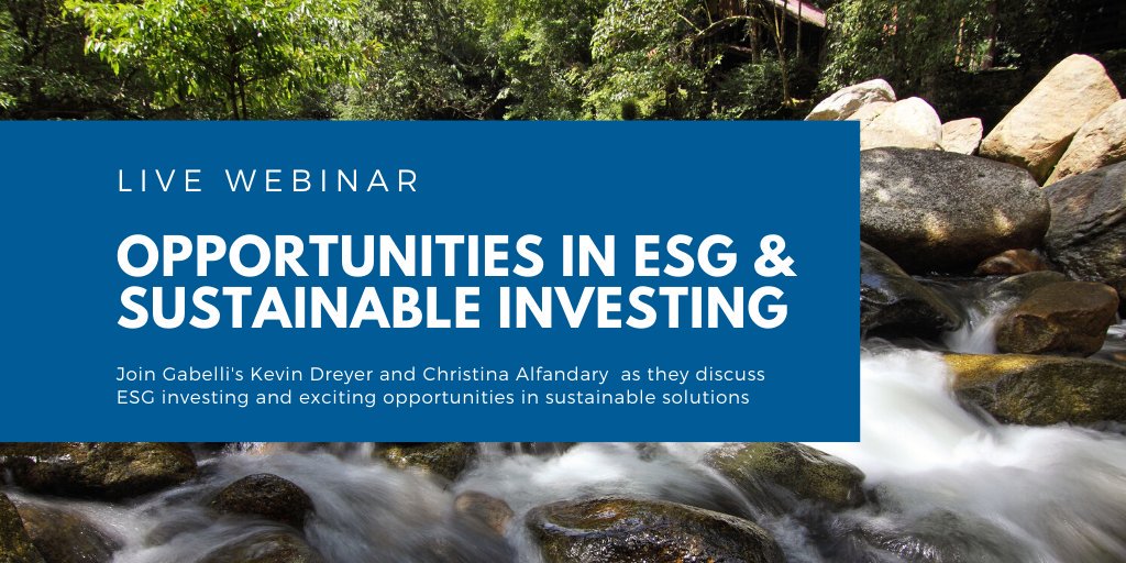 InvestESG's tweet photo. We will be hosting an ESG Webinar on November 18, 2019 @ 2pm ET. Contact Eileen Kelley, ekelley@gabelli.com, to register. https://t.co/9EiSgCfh0T
