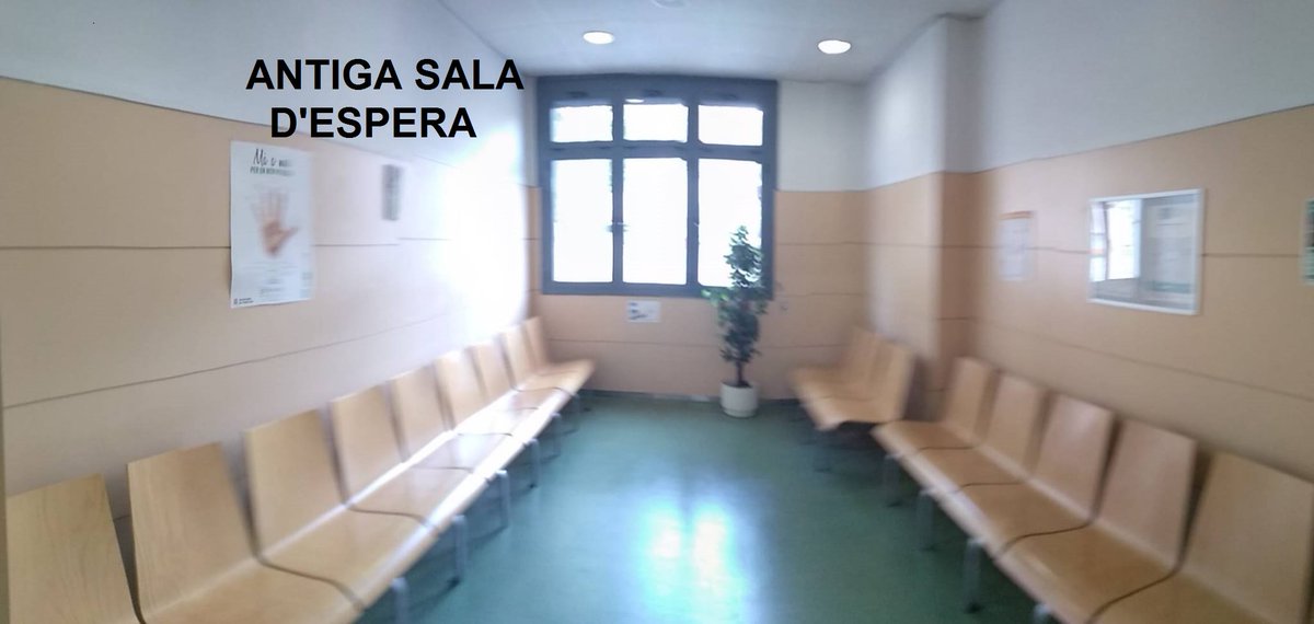 Aprofitem les obres de la nova zona atenció a la ciutadania en el #CAPSanllehy, per fer més espais assistencials. Reconvertim antiga sala d'espera poc funcional en una nova consulta en la planta baixa, per donar més i millor servei.