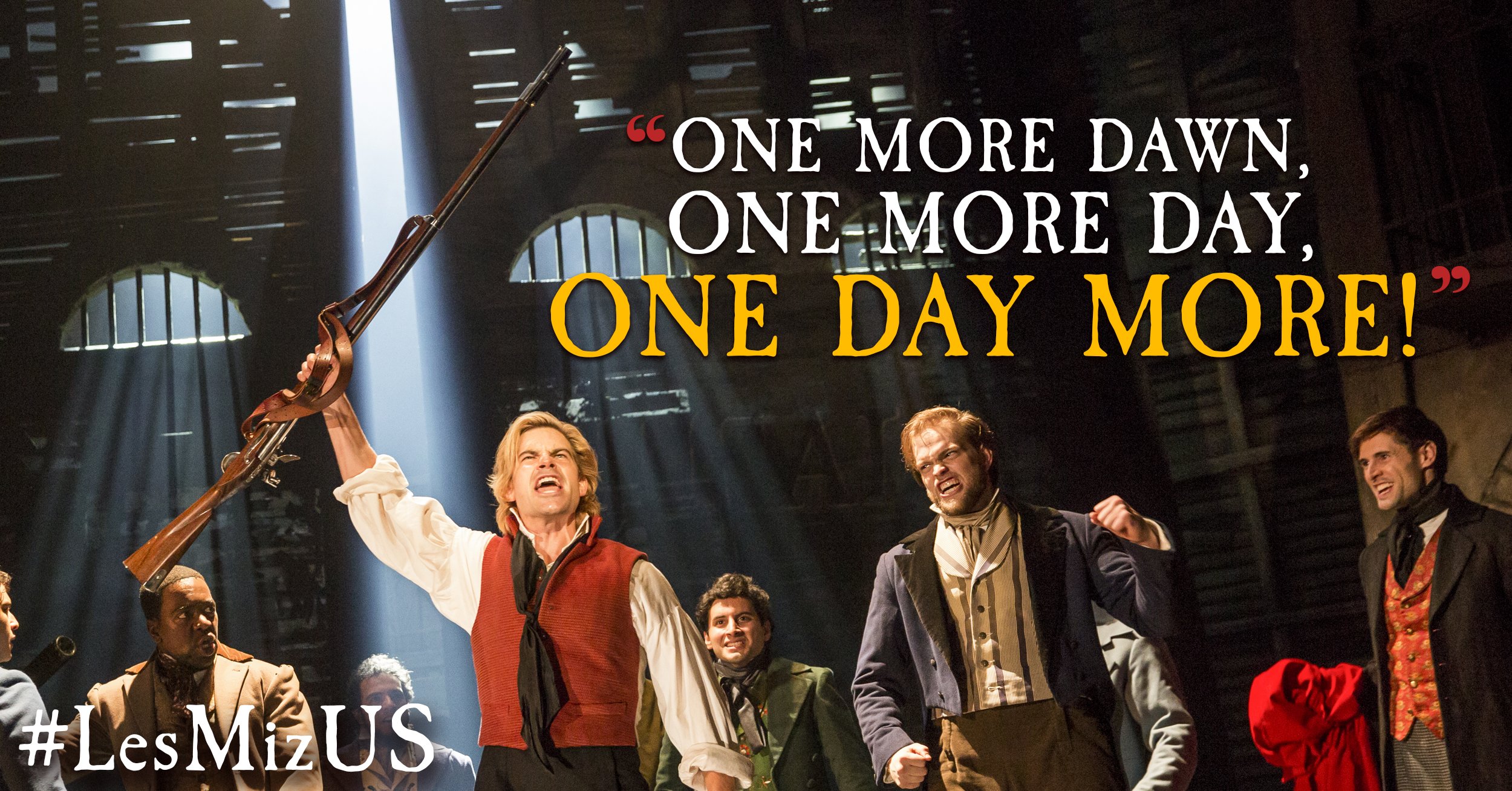 Twitter 上的 Wharton Center Just One Day More Until Les Miserables Opens At Wharton Center Les Miz Quiz See If You Can Correctly Finish The Lyrics One Day More Another A Day