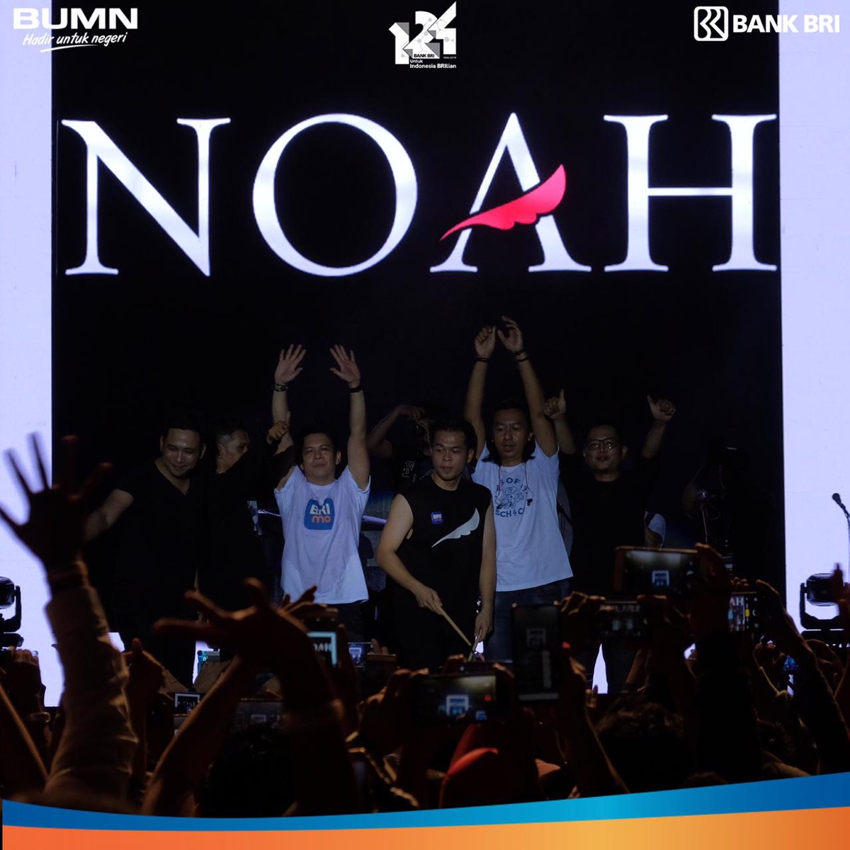 promo_BRI's tweet photo. Terima kasih utk Sobat BRI yg telah menyempatkan dtg menyaksikan konser NOAH An Intimate Nite di BRI Park. Utk mendukung industri kreatif &amp; musik di Tanah Air, kami akan membuat event-event yang lbh seru lainnya. Sampai jumpa di lain kesempatan!
#BRIxNoah #BankBRI #BRIonly https://t.co/IKQXwQWrPc