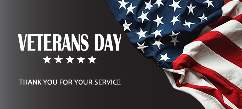 Today, we honor all veterans who have served our country! Thank you for your service. (We are open regular business hours.)