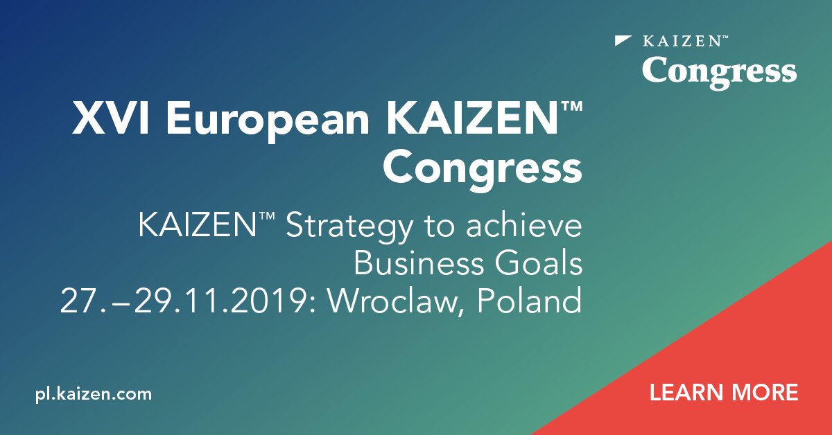 kaizen_1985's tweet photo. The upcoming European KAIZEN™ Congress will take place in Wroclaw, Poland from 27–29 November offering the opportunity to learn from several KAIZEN™ experts from different industries and sectors. Register now and learn more about the congress at: https://t.co/qKy9OcjLQk https://t.co/LVWWfxgDL0