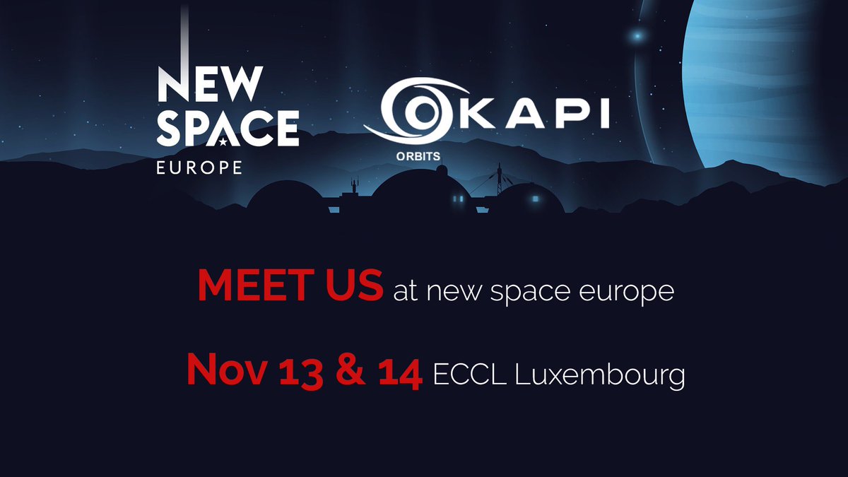 OKAPI:Orbits (@okapiorbits) on Twitter photo Meet the OKAPI Team at NewSpace Europe conference coming Wednesday and Thursday in beautiful Luxembourg!  #newspace #spacedebris #conference #spacestartup Meet the OKAPI Team at NewSpace Europe conference coming Wednesday and Thursday in beautiful Luxembourg!  #newspace #spacedebris #conference #spacestartup